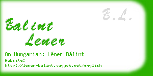 balint lener business card