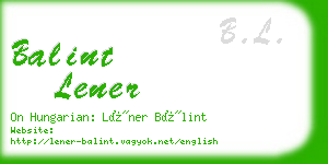 balint lener business card